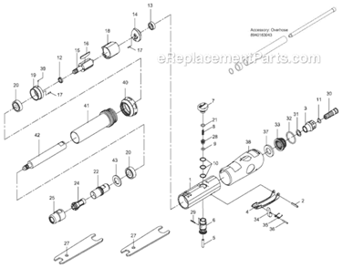 Page A Diagram and Parts List for CP7556ES 8941075564 Chicago Pneumatic Angle Grinder